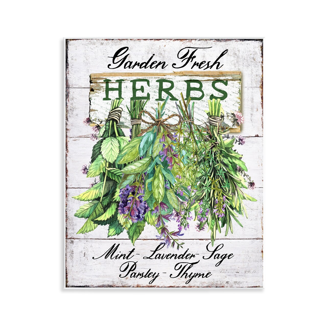Stupell Industries Garden Fresh Herbs Wall Plaque Art Design by Creatif Belle